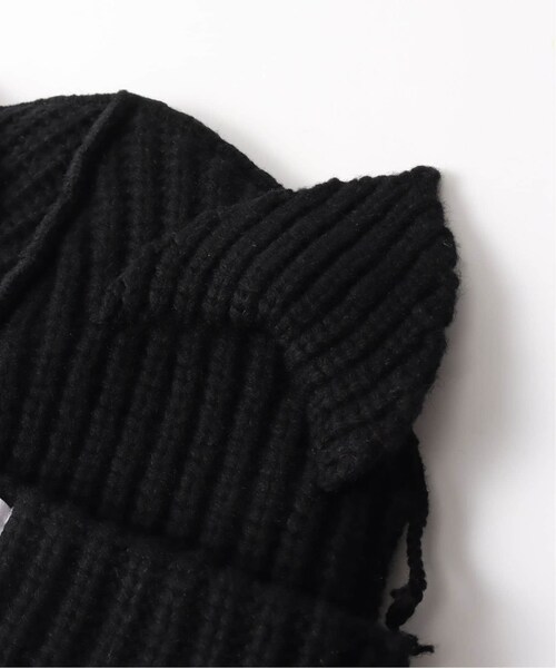 UNFOLLOW（アンフォロー）の「CHUNKY EARS BEANIE（帽子・ブラック/(001)/フリー/在庫あり）」の6枚目の写真