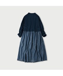 45R でこぼこ天竺のドレス　白 45R（フォーティファイブアール）の「デニム×でこぼこ天竺のドレス
