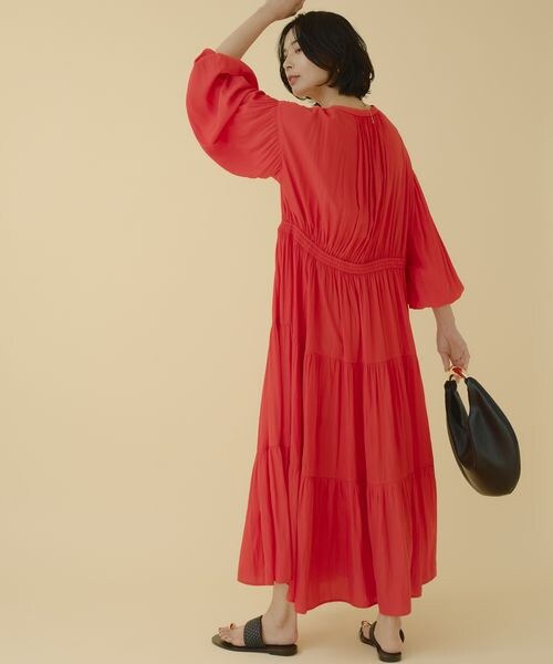 BARNYARDSTORM（バンヤードストーム）の「ティアードマキシワンピース（ワンピース/ドレス・レッド30・FREE）」の5枚目の写真