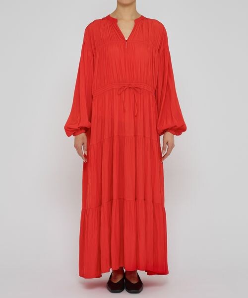 BARNYARDSTORM（バンヤードストーム）の「ティアードマキシワンピース（ワンピース/ドレス・レッド30・FREE）」の6枚目の写真