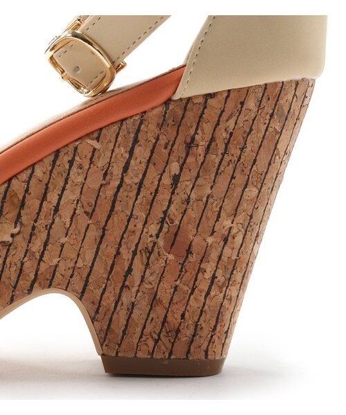 mysty woman（ミスティウーマン）の「ストライプヒールサンダル（シューズ・レディース・アイボリー/イエロー/ブラック・M/L）」の7枚目の写真