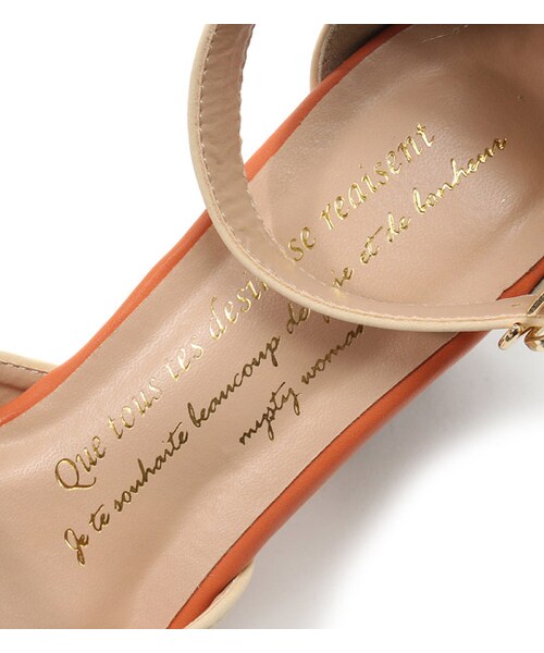 mysty woman（ミスティウーマン）の「ストライプヒールサンダル（シューズ・レディース・アイボリー/イエロー/ブラック・M/L）」の9枚目の写真