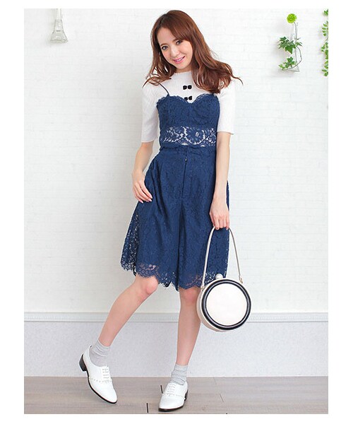 MIIA（ミーア）の「レースブラトップ（トップス・レディース・ブラック/ネイビー/ホワイト・F）」の8枚目の写真