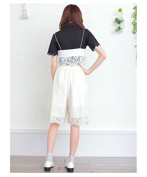 MIIA（ミーア）の「レースブラトップ（トップス・レディース・ブラック/ネイビー/ホワイト・F）」の5枚目の写真