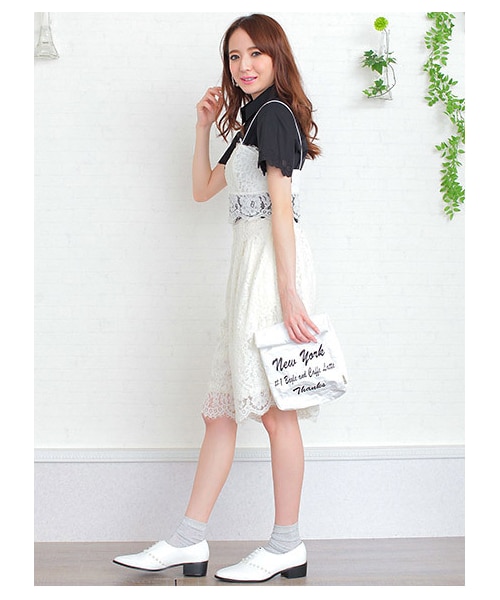 MIIA（ミーア）の「レースブラトップ（トップス・レディース・ブラック/ネイビー/ホワイト・F）」の6枚目の写真