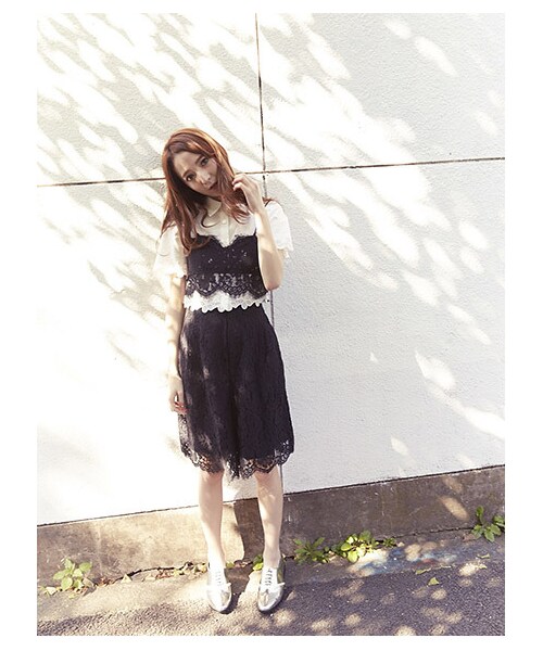 MIIA（ミーア）の「レースブラトップ（トップス・レディース・ブラック/ネイビー/ホワイト・F）」の9枚目の写真