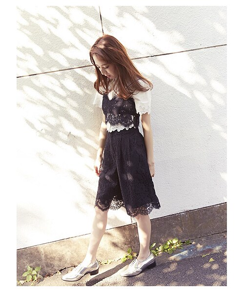 MIIA（ミーア）の「レースブラトップ（トップス・レディース・ブラック/ネイビー/ホワイト・F）」の4枚目の写真