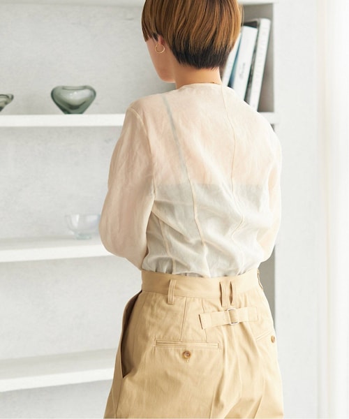 プラージュ 24SS SHEER COTTON VN ブラウス 長袖 plage（プラージュ）の「SHEER COTTON VN ブラウス（）」 - WEAR