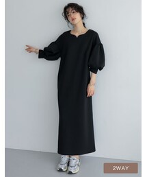 Re:EDIT（リエディ）の「ダンボールハートネックパフワンピース - ワンピース通販 | レディースファッション - Re:EDIT（リエディ）（その他）」