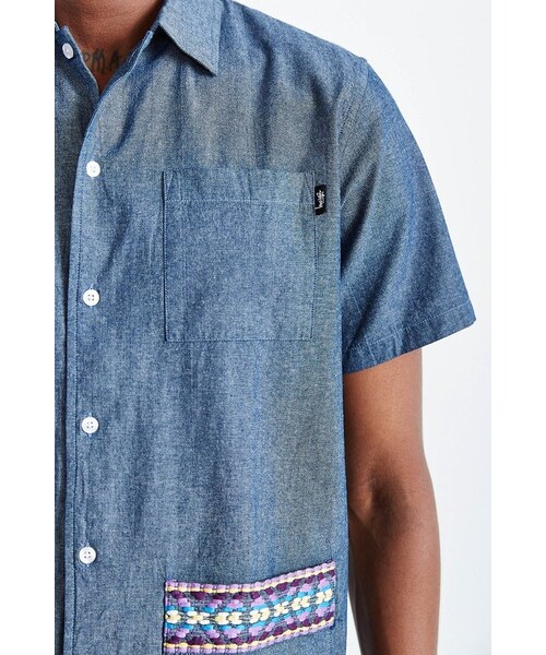 STUSSY(ステューシー)の「Stussy Embroidered Pocket Denim Button-Down Shirt(シャツ/ブラウス・メンズ・BLUE・L/XL/M/S)」の4枚目の写真