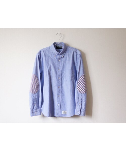 STORES.jp（ストアーズドットジェーピー）の「オックスフォード ボタンダウンシャツ エルボーパッチ（ヒッコリーストライプキルティング）M/L/XL（Tシャツ/カットソー・メンズ・その他）」の2枚目の写真