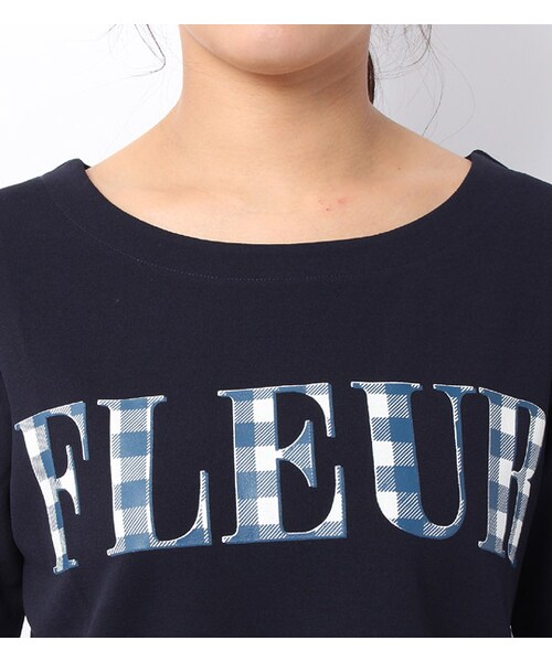 laboratory work(ラボラトリーワーク)の「ギンガムチェックロゴ7分袖プルオーバー(その他・レディース・オフホワイト/ネイビー・M)」の6枚目の写真