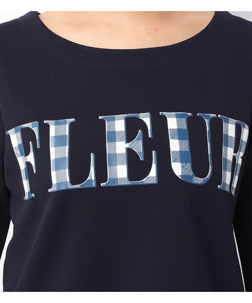 laboratory work(ラボラトリーワーク)の「ギンガムチェックロゴ7分袖プルオーバー(その他・レディース・オフホワイト/ネイビー・M)」の8枚目の写真