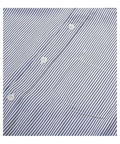 plain-me(プレインミー)の「立領條紋長版襯衫(その他・メンズ・黑白/藍白・S/M/L)」の4枚目の写真