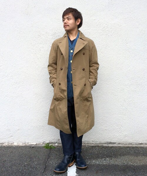 Johnbull Private labo(ジョンブルプライベートラボ)の「トレンチコート(トレンチコート・メンズ・カーキ/ネイビー・MEDIUM/SMALL)」の3枚目の写真