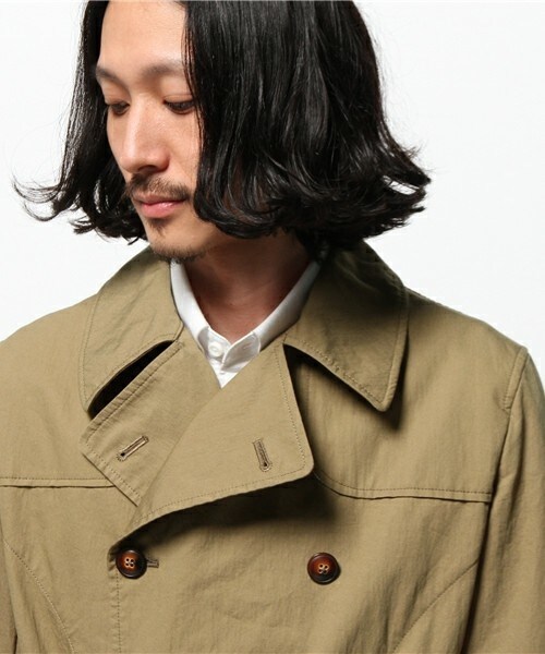 Johnbull Private labo(ジョンブルプライベートラボ)の「トレンチコート(トレンチコート・メンズ・カーキ/ネイビー・MEDIUM/SMALL)」の8枚目の写真