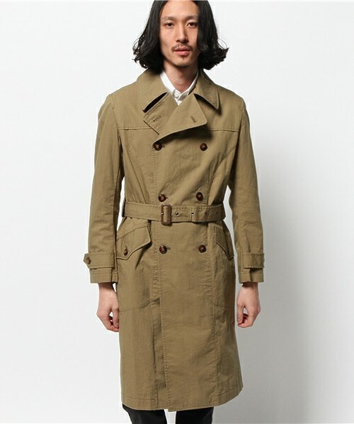 Johnbull Private labo(ジョンブルプライベートラボ)の「トレンチコート(トレンチコート・メンズ・カーキ/ネイビー・MEDIUM/SMALL)」の4枚目の写真