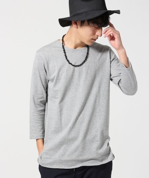 RAGEBLUE（レイジブルー）の「＜日本製＞天竺ロングクルー7分袖（トップス・メンズ・ホワイト02/グレー12/ネイビー88・Ｍ/Ｌ）」の2枚目の写真