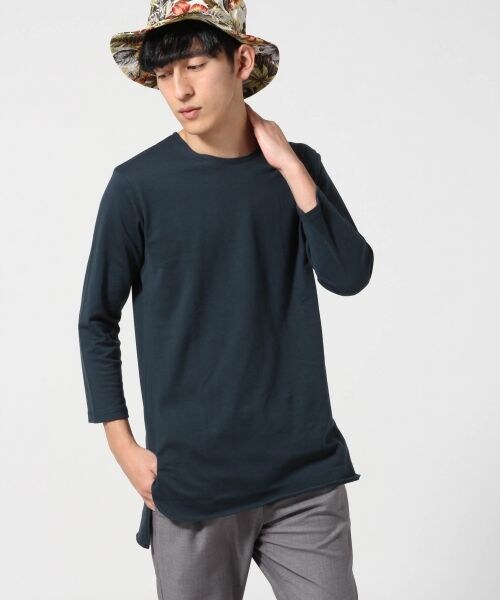 RAGEBLUE（レイジブルー）の「＜日本製＞天竺ロングクルー7分袖（トップス・メンズ・ホワイト02/グレー12/ネイビー88・Ｍ/Ｌ）」の3枚目の写真