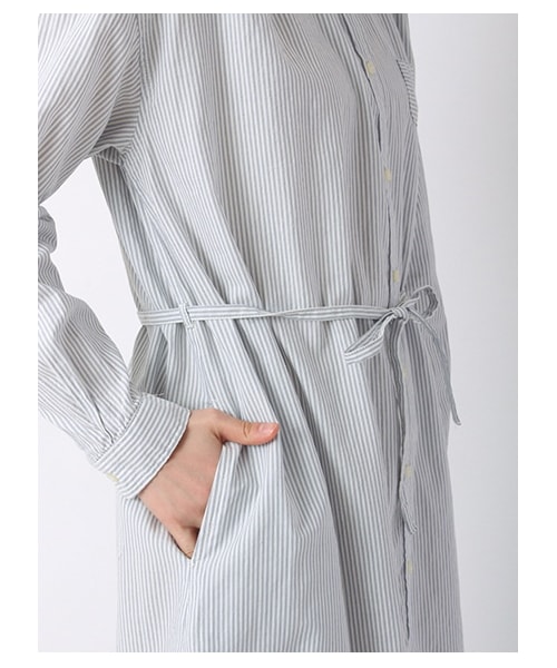 ehka sopo（エヘカソポ）の「ロングシャツワンピース 1101823-12-13-11（ワンピース・レディース・オフホワイト/ミント/ブルー・M）」の8枚目の写真