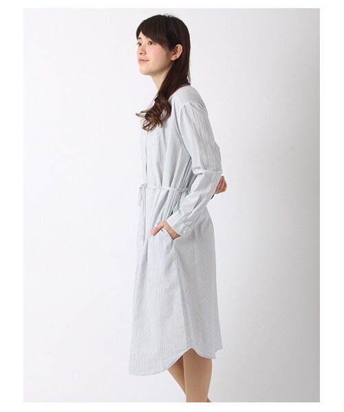 ehka sopo（エヘカソポ）の「ロングシャツワンピース 1101823-12-13-11（ワンピース・レディース・オフホワイト/ミント/ブルー・M）」の5枚目の写真