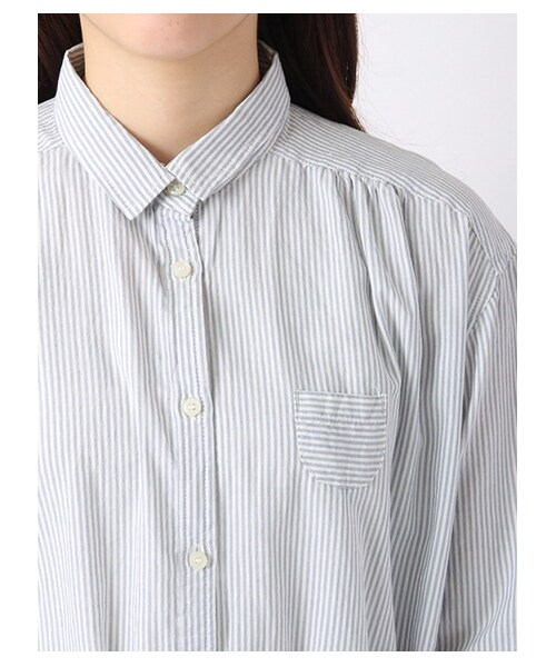 ehka sopo（エヘカソポ）の「ロングシャツワンピース 1101823-12-13-11（ワンピース・レディース・オフホワイト/ミント/ブルー・M）」の7枚目の写真