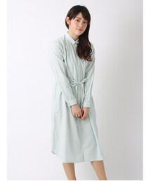 ehka sopo | ロングシャツワンピース 1101823-12-13-11(ワンピース/ドレス)