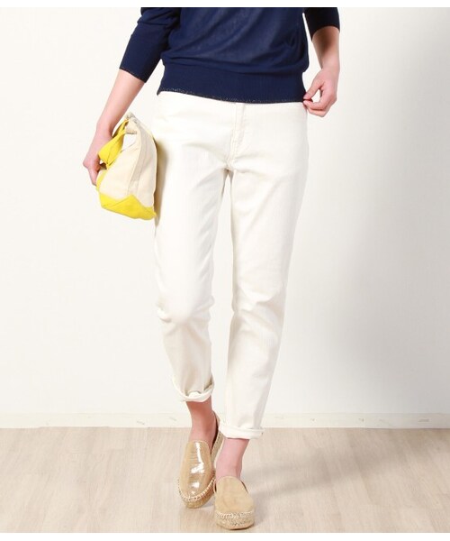 VIS(ビス)の「【WEB限定LLサイズ】スリムフィットデニムパンツ(パンツ・レディース・ホワイト/ネイビー/ブルー系・SS/S/M/L/LL)」の1枚目の写真