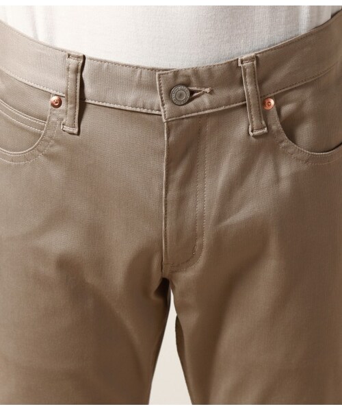 ADAM ET ROPE'（アダムエロペ）の「ピケストレッチレギュラーストレート（パンツ・メンズ・ホワイト/キャメル/ネイビー・S/M/L）」の7枚目の写真