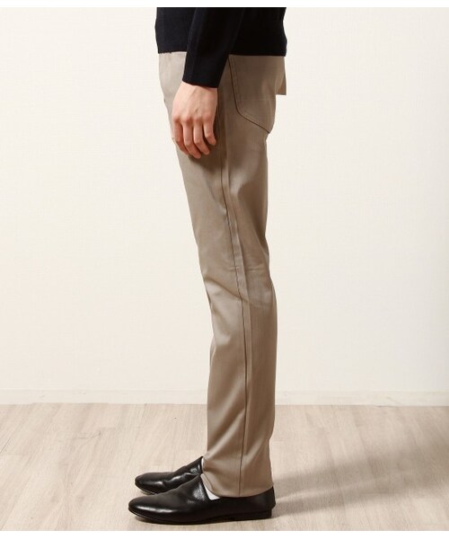 ADAM ET ROPE'（アダムエロペ）の「ピケストレッチレギュラーストレート（パンツ・メンズ・ホワイト/キャメル/ネイビー・S/M/L）」の5枚目の写真