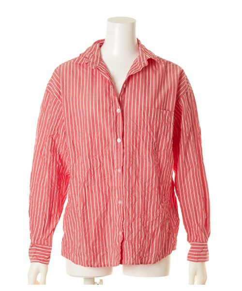 FRAY I.D（フレイアイディー）の「ワッシャールーズシャツ（シャツ・レディース・WHT/BLU/WHTxBLK/REDxWHT・0/1）」の5枚目の写真