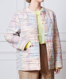 iena la boucle かすりクロス刺繍ジャケット IENA（イエナ）の「IENA LA BOUCLE かすりクロス刺繍ジャケット
