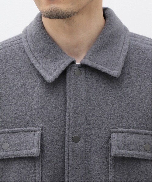 REIGNING CHAMP（レイニングチャンプ）の「BOILED WOOL WARDEN OVERSHIRT（ジャケット/アウター・ブラック/(001)/S/残り1点/M/在庫なし/L）」の8枚目の写真