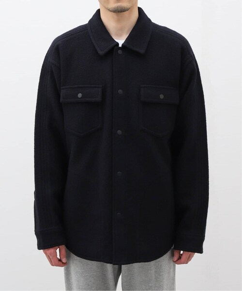 REIGNING CHAMP（レイニングチャンプ）の「BOILED WOOL WARDEN OVERSHIRT（ジャケット/アウター・ブラック/(001)/S/残り1点/M/在庫なし/L）」の4枚目の写真