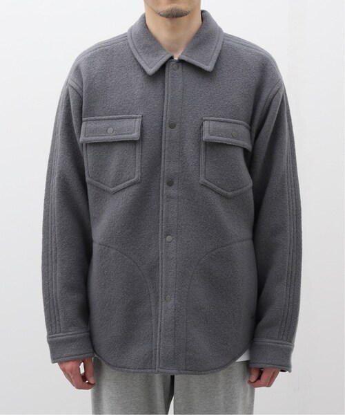 REIGNING CHAMP（レイニングチャンプ）の「BOILED WOOL WARDEN OVERSHIRT（ジャケット/アウター・ブラック/(001)/S/残り1点/M/在庫なし/L）」の5枚目の写真