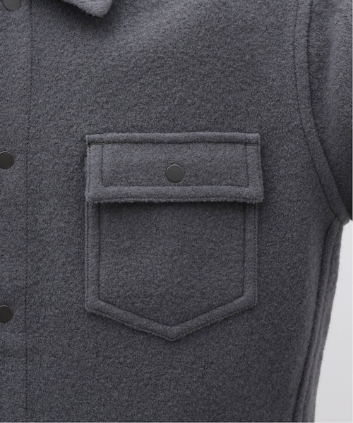 REIGNING CHAMP（レイニングチャンプ）の「BOILED WOOL WARDEN OVERSHIRT（ジャケット/アウター・ブラック/(001)/S/残り1点/M/在庫なし/L）」の12枚目の写真