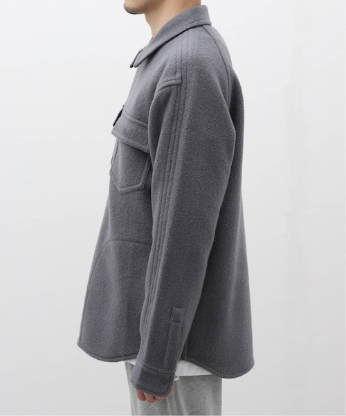 REIGNING CHAMP（レイニングチャンプ）の「BOILED WOOL WARDEN OVERSHIRT（ジャケット/アウター・ブラック/(001)/S/残り1点/M/在庫なし/L）」の6枚目の写真