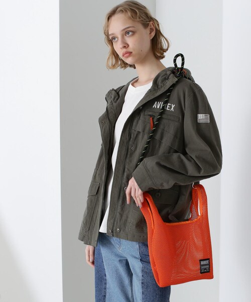 AVIREX（アヴィレックス）の「MESH 2WAY SHOULDER BAG/メッシュ2ウェイショルダーバッグ（バッグ・ブラック/ブルー/オレンジ・F）」の17枚目の写真