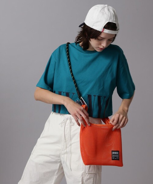 AVIREX（アヴィレックス）の「MESH 2WAY SHOULDER BAG/メッシュ2ウェイショルダーバッグ（バッグ・ブラック/ブルー/オレンジ・F）」の18枚目の写真