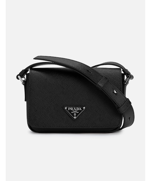 PRADA（プラダ）の「Saffiano Cuir Flap Crossbody Bag（その他・メンズ・Black）」の4枚目の写真