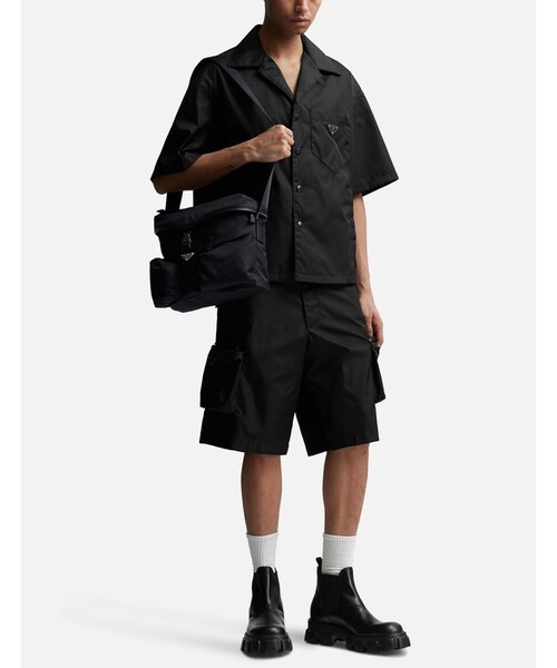 PRADA（プラダ）の「Re-Nylon and Leather Shoulder Bag（その他・メンズ・Black）」の6枚目の写真