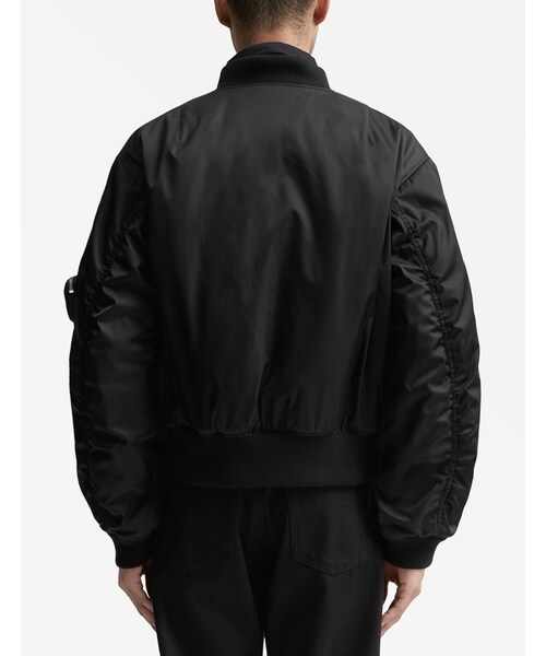 ジャケット・アウター Prada Nylon Flight Bomber Jacket AW07 Black Prada Black Men Re-Nylon Bomber Men's Jacket with