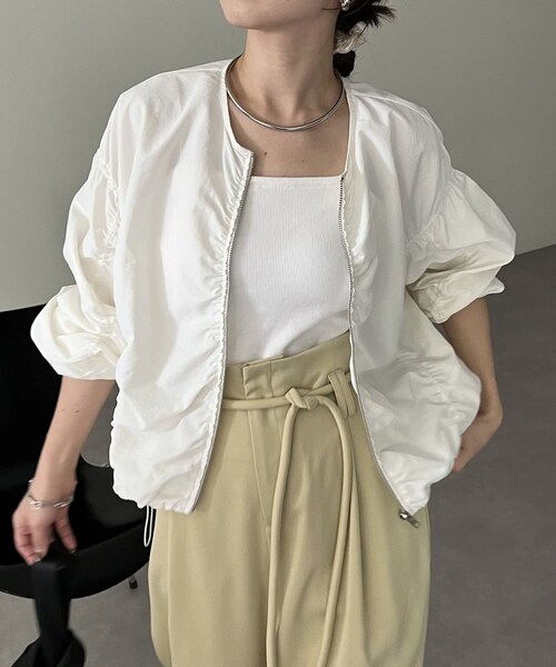美品✨カプリシューレマージュ シャーリングブルゾン ベージュ 洗える 美品✨カプリシューレマージュ シャーリングブルゾン ベージュ