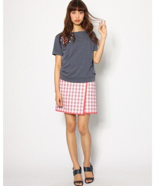 VICKY（ビッキー）の「ギンガムファンシーカラーパイピングスカート（スカート・レディース・ホワイト系/レッド系・S/M）」の8枚目の写真