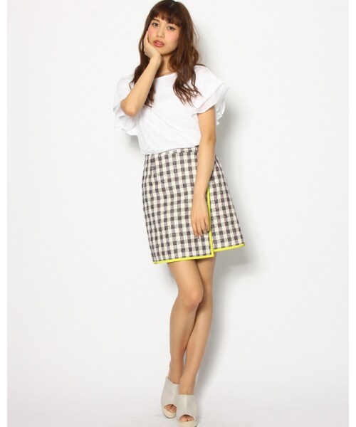 VICKY（ビッキー）の「ギンガムファンシーカラーパイピングスカート（スカート・レディース・ホワイト系/レッド系・S/M）」の9枚目の写真