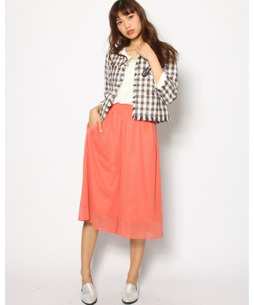 VICKY（ビッキー）の「ギンガムファンシーワッペン付ノーカラージャケット（ジャケット/アウター・レディース・ホワイト系/レッド系・S/M）」の8枚目の写真