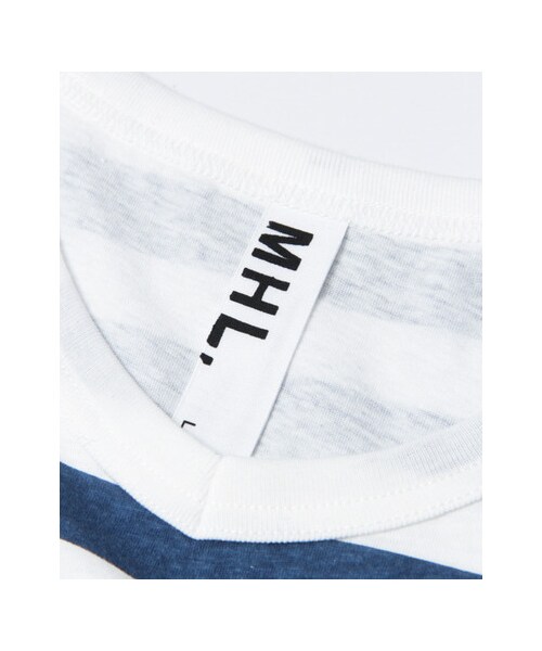 URBAN RESEARCH（アーバンリサーチ）の「MHL.×URBAN RESEARCH　別注ボーダーロゴTシャツ（トップス・メンズ・BLUE/BLACK/KHAKI/GREY・S/M/L）」の17枚目の写真