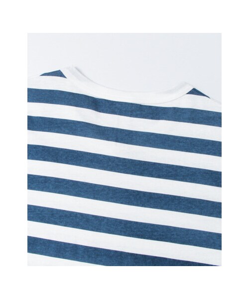 URBAN RESEARCH（アーバンリサーチ）の「MHL.×URBAN RESEARCH　別注ボーダーロゴTシャツ（トップス・メンズ・BLUE/BLACK/KHAKI/GREY・S/M/L）」の21枚目の写真