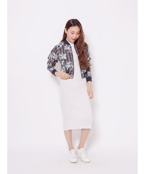 [新品タグ付き]maison de dolce.オーガンジーブルゾン White メゾンドドルチェ オーガンジー ブルゾン シアーホワイト メゾンド