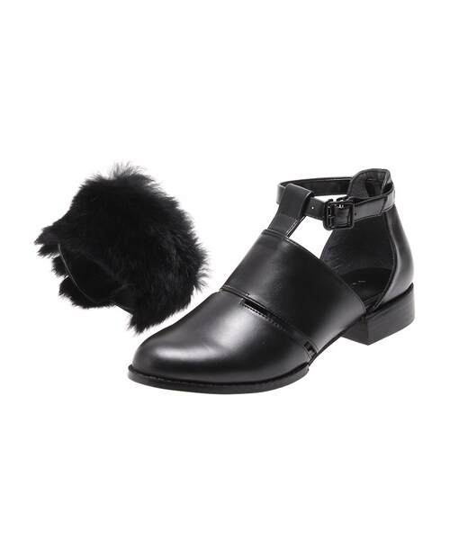 EMODA（エモダ）の「fur BELT SHOES（シューズ・レディース・ブラック・S/M/L）」の9枚目の写真